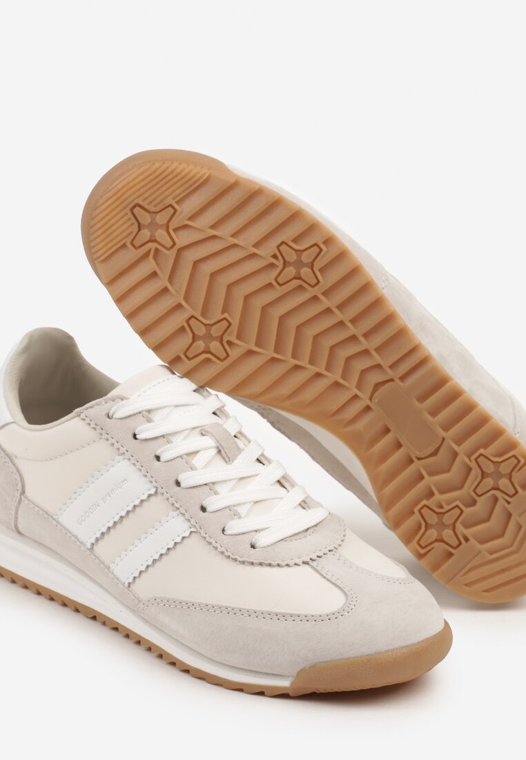 Sneakers Gri cu alb