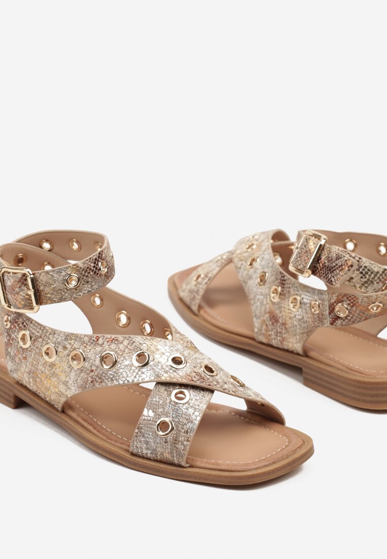 Sandale Print piele de șarpe