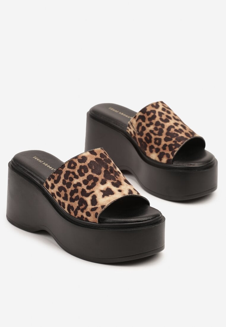 Papuci Imprimeu leopard