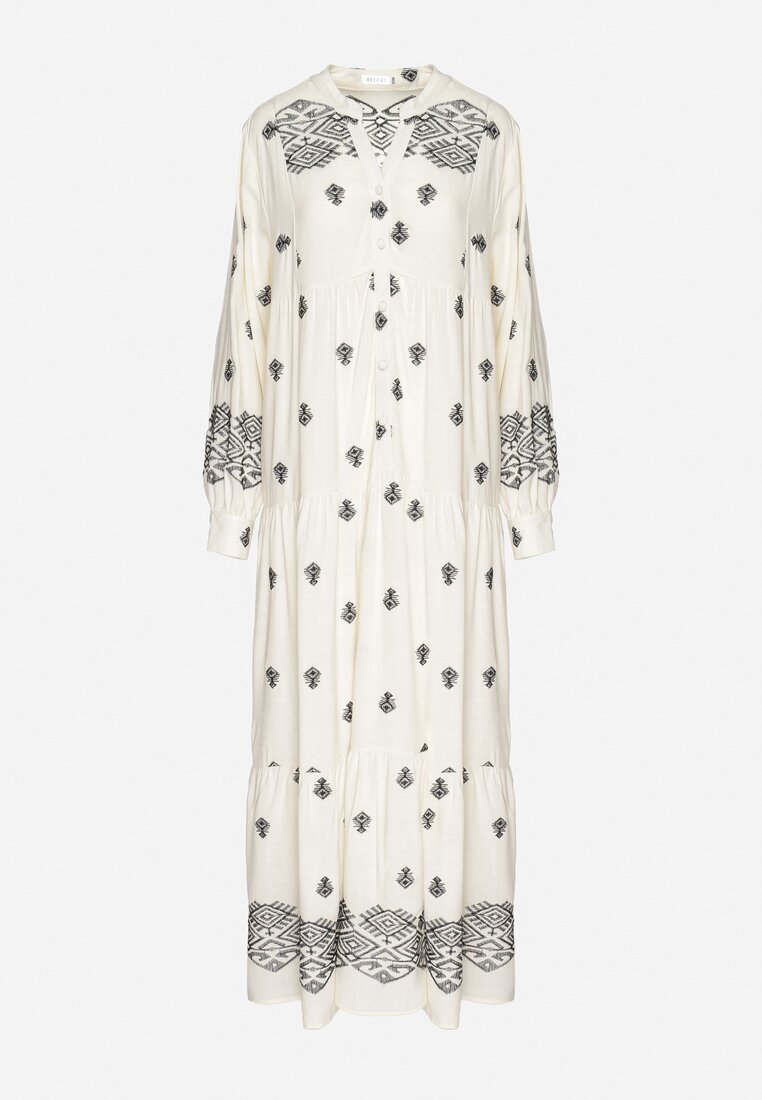 Rochie Albă cu negru