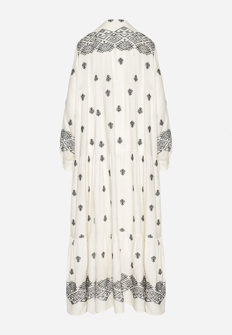 Rochie Albă cu negru