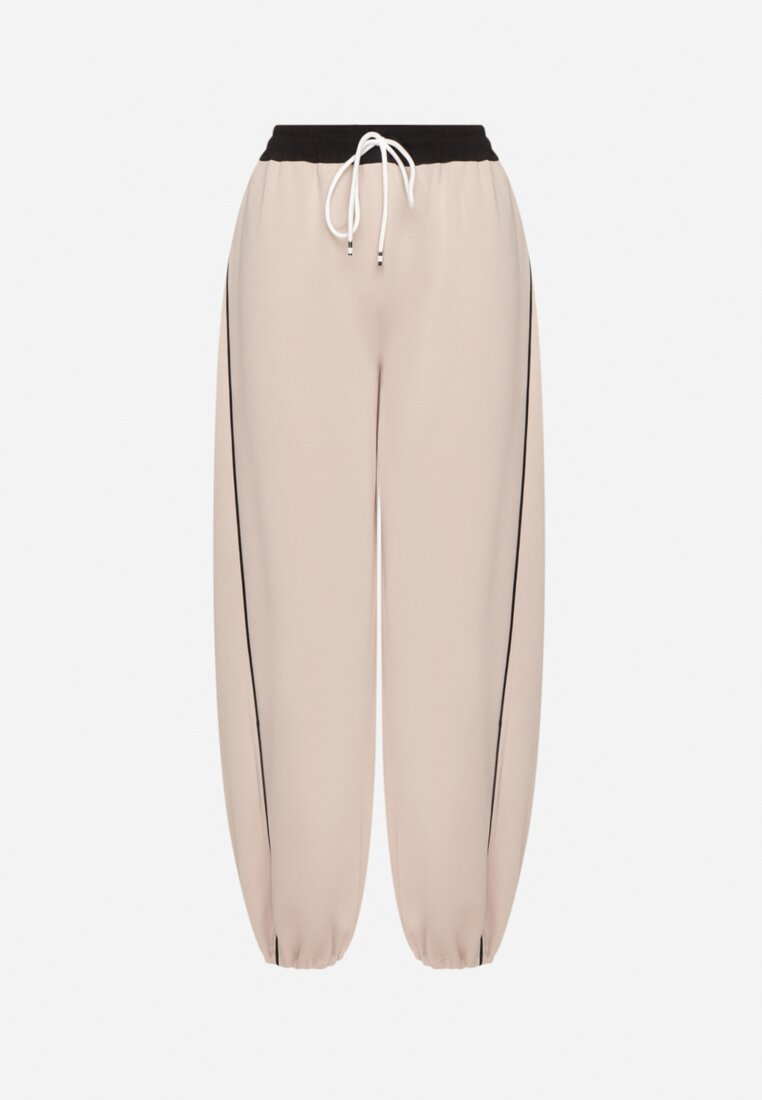 Pantaloni Bej cu negru