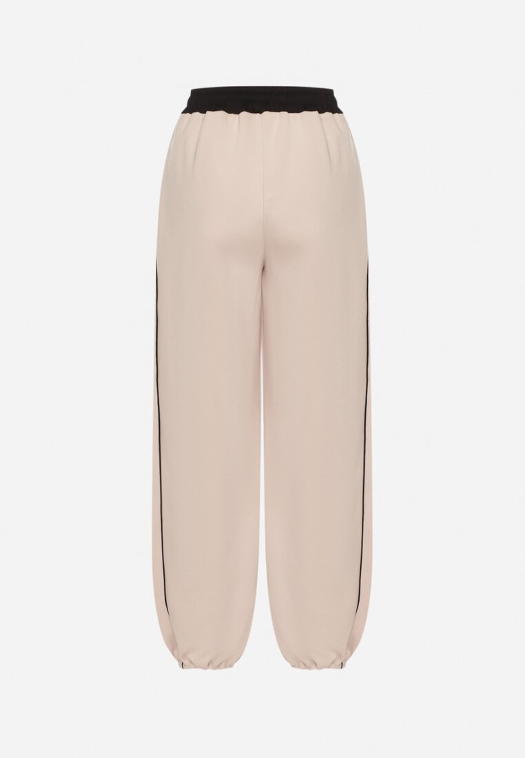 Pantaloni Bej cu negru