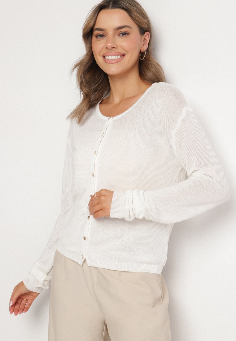 Cardigan Alb