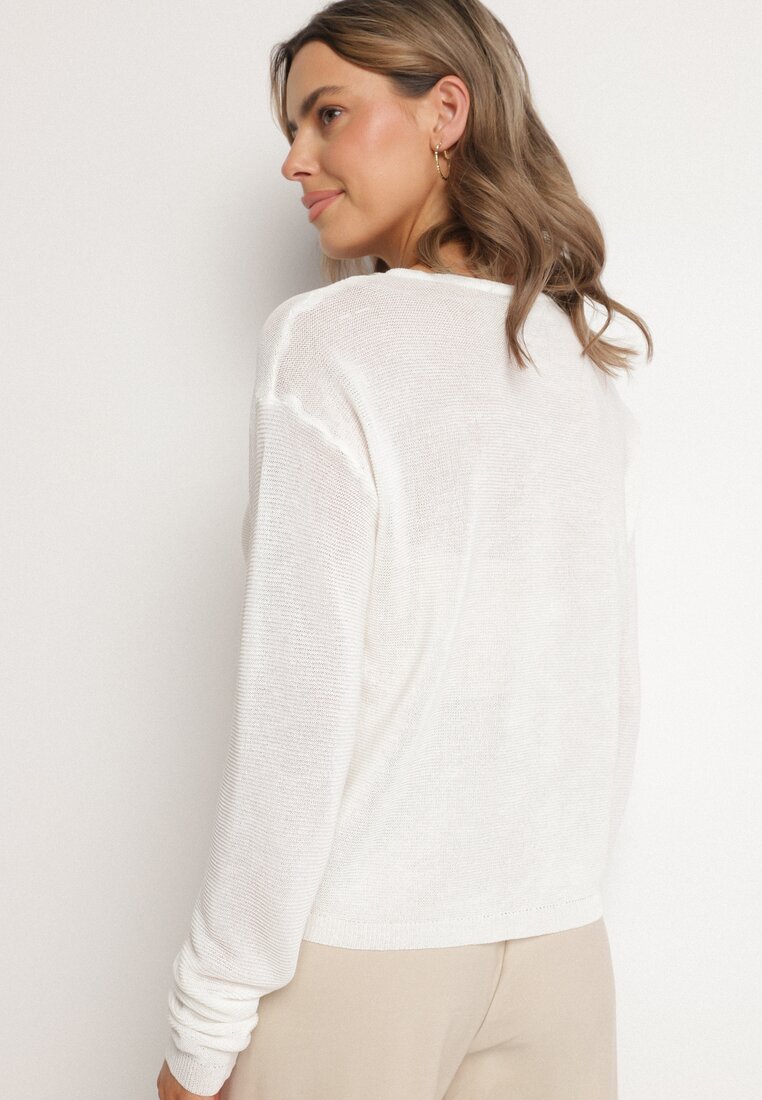Cardigan Alb