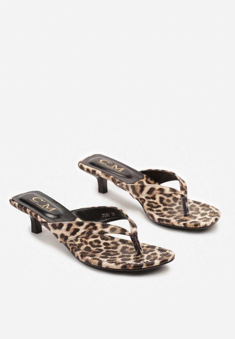 Papuci Imprimeu leopard