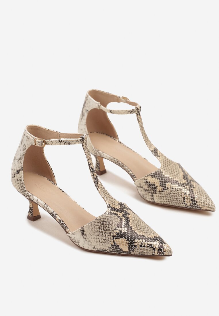 Pantofi cu toc Print piele de șarpe