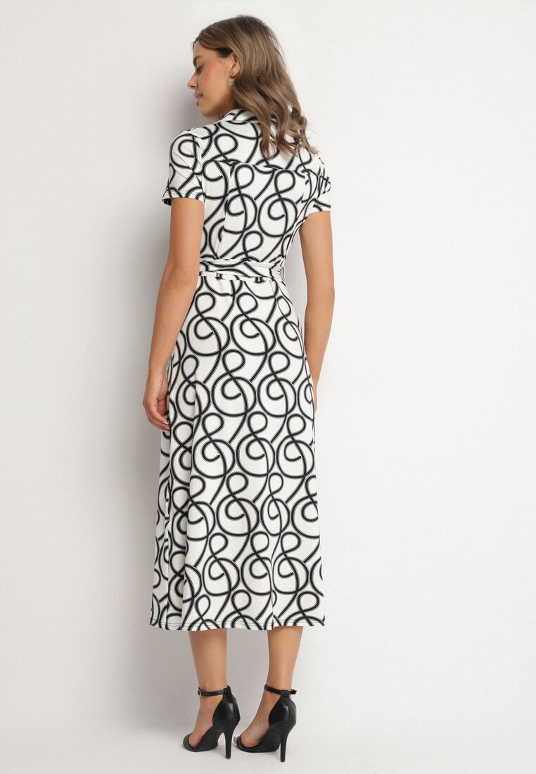 Rochie Neagră cu alb