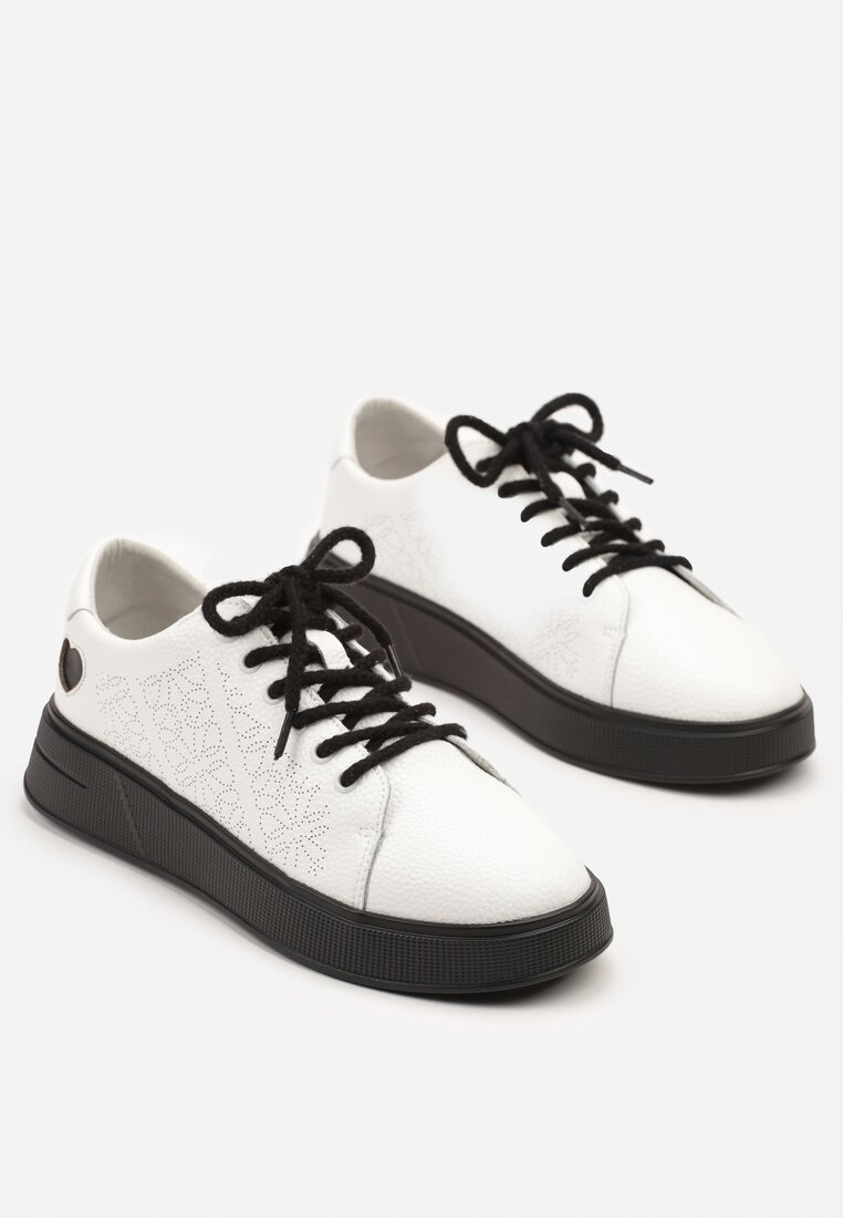 Sneakers Alb cu negru