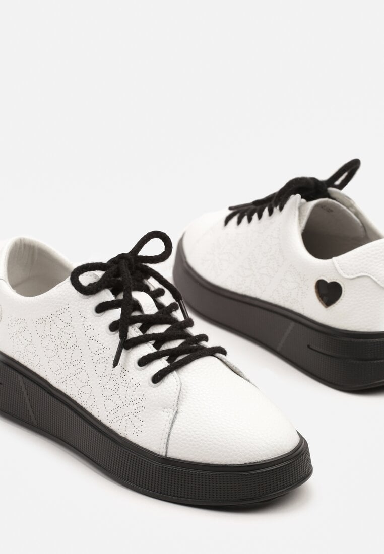 Sneakers Alb cu negru