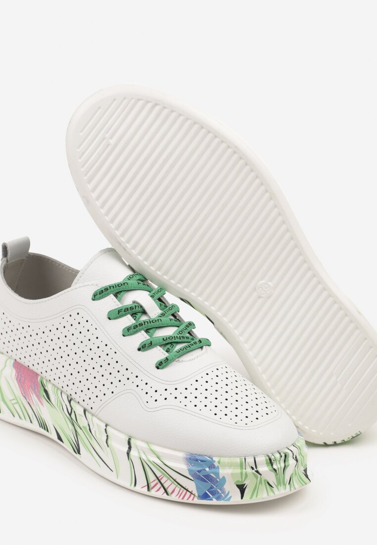 Sneakers Alb cu verde