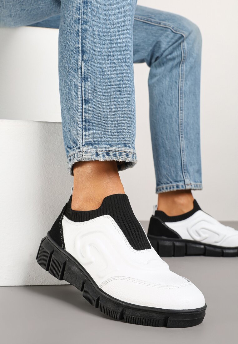 Sneakers Negru cu alb