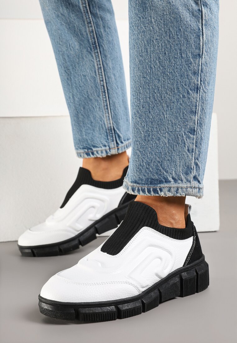 Sneakers Negru cu alb