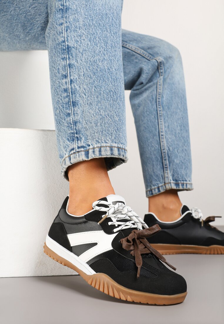 Sneakers Negru cu alb