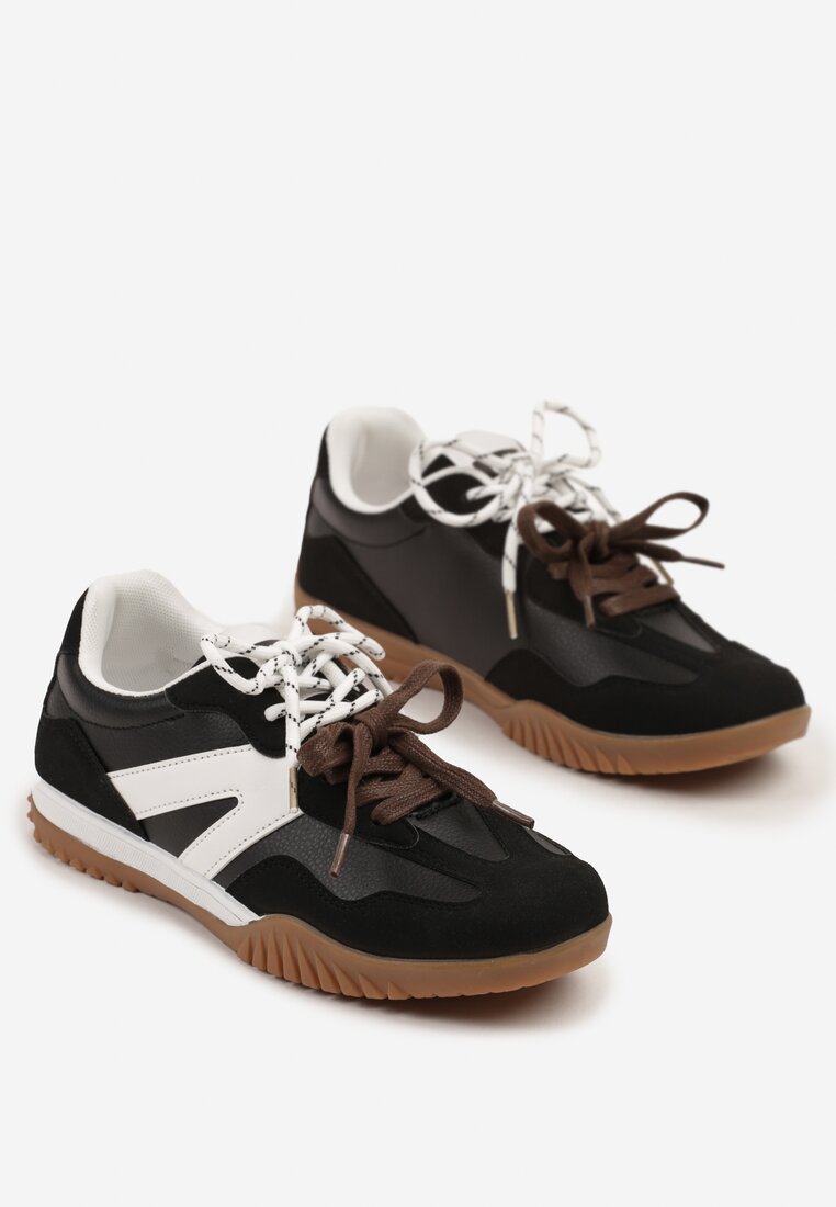 Sneakers Negru cu alb