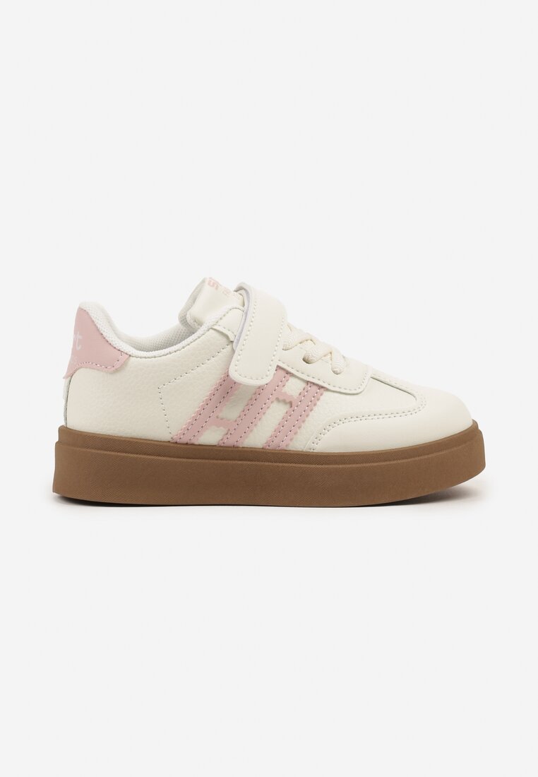 Różowe Buty Sportowe Sneakersy Tenisówki z Geometrycznym Wzorem Uliandra