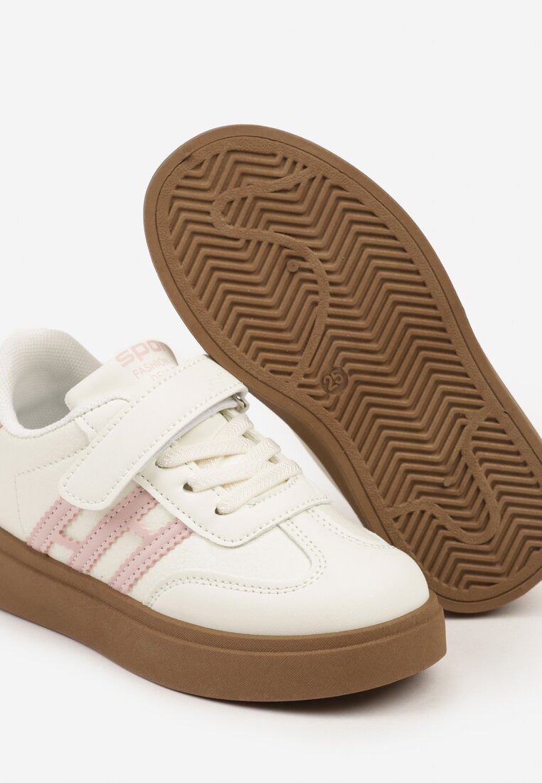Różowe Buty Sportowe Sneakersy Tenisówki z Geometrycznym Wzorem Uliandra