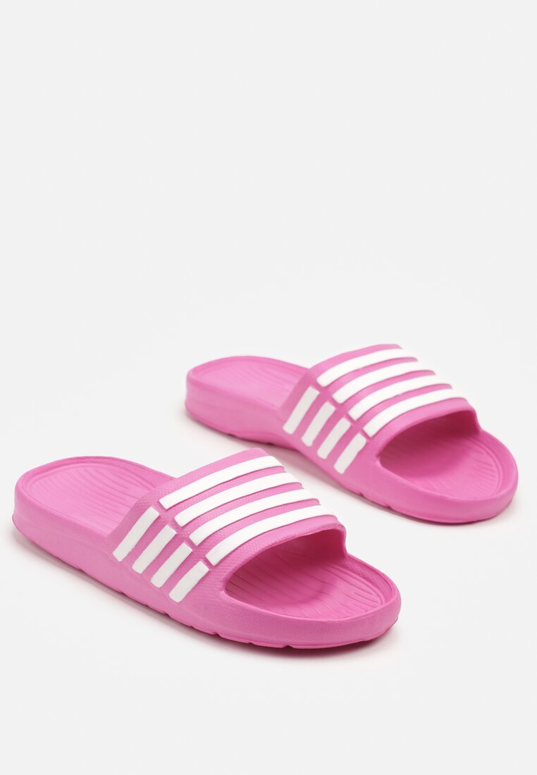 Papuci Fucsia cu alb