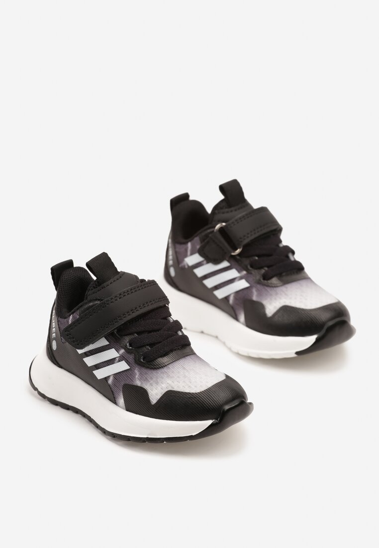 Czarno-Białe Buty Sportowe Sneakersy Clibee Ozdobione Paskami Alisse