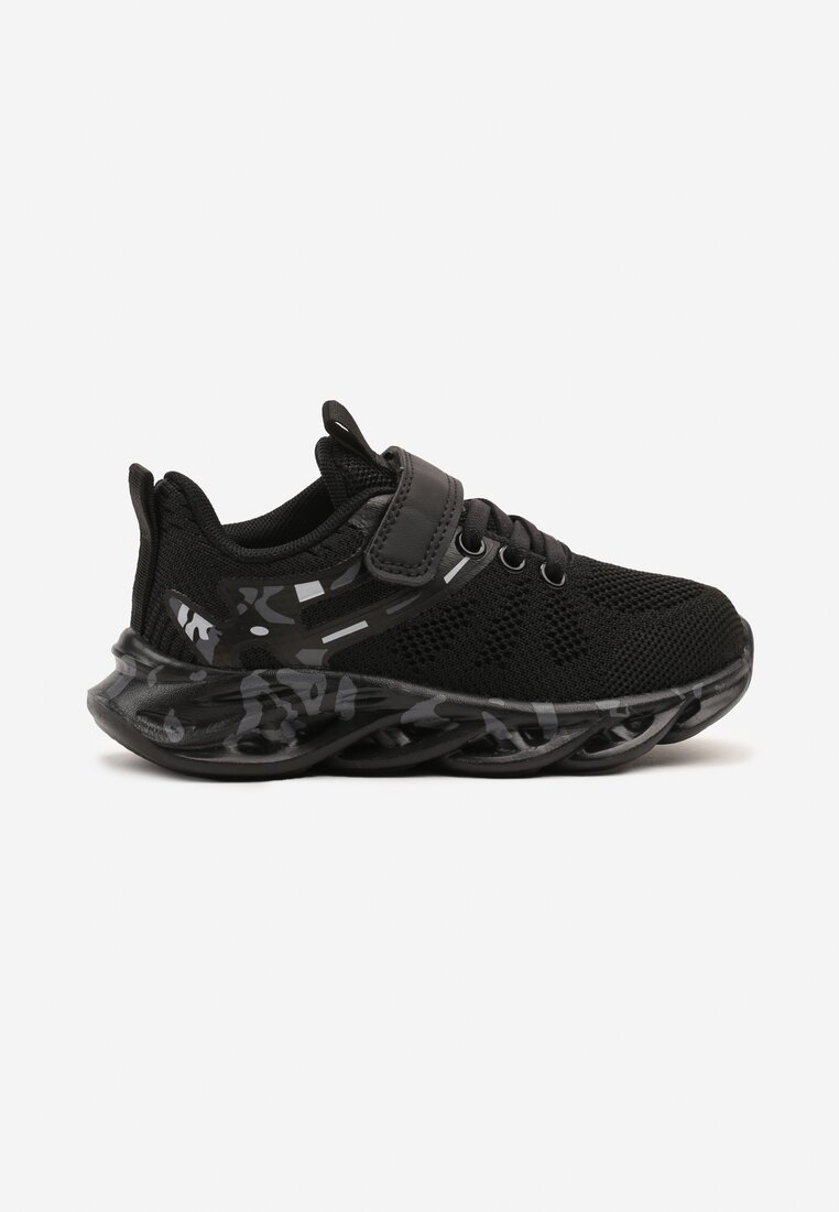 Czarno-Szare Buty Sportowe Sneakersy Clibee Ozdobione Tłoczeniem Nanelle