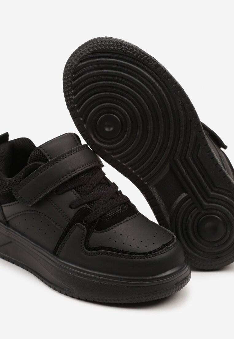 Czarne Buty Sportowe Sneakersy Clibee Ozdobione Perforacją Pareldi
