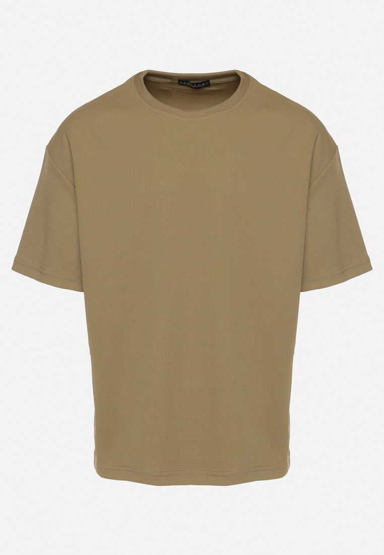 Ciemnobeżowa Koszulka T-shirt Klasyczna Paliessa
