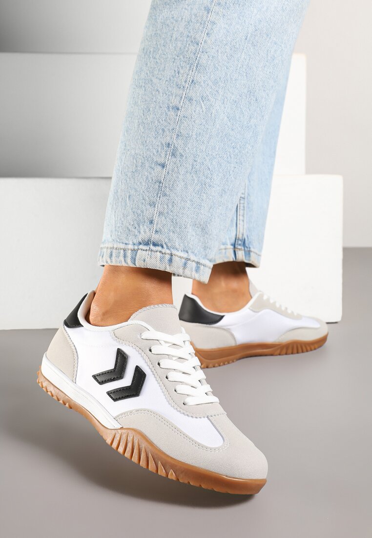 Sneakers Alb cu negru