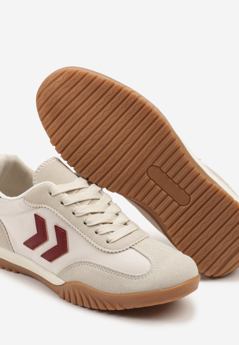 Sneakers Bej cu roșu