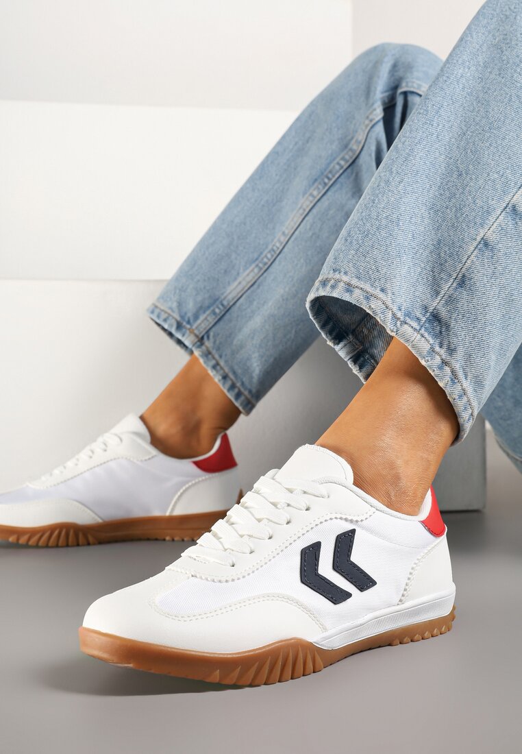Sneakers Alb cu roșu