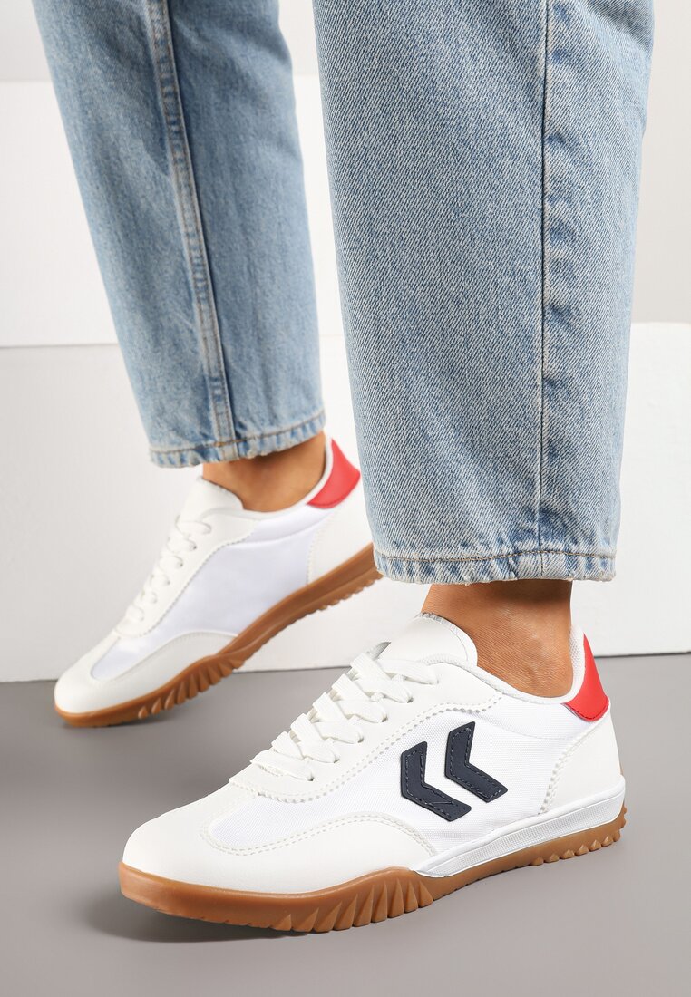 Sneakers Alb cu roșu
