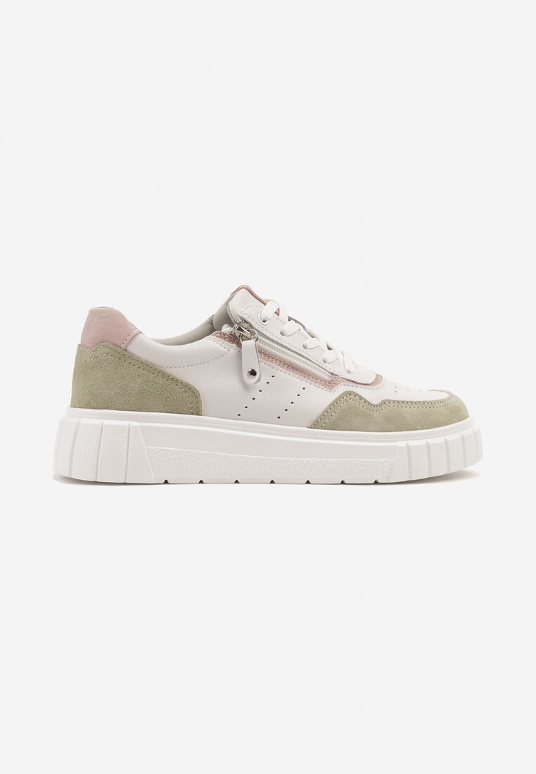 Sneakers Alb cu verde