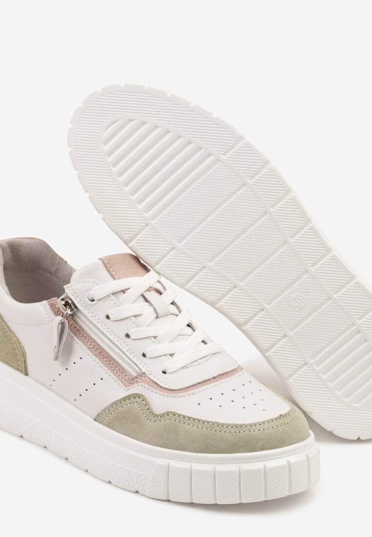 Sneakers Alb cu verde