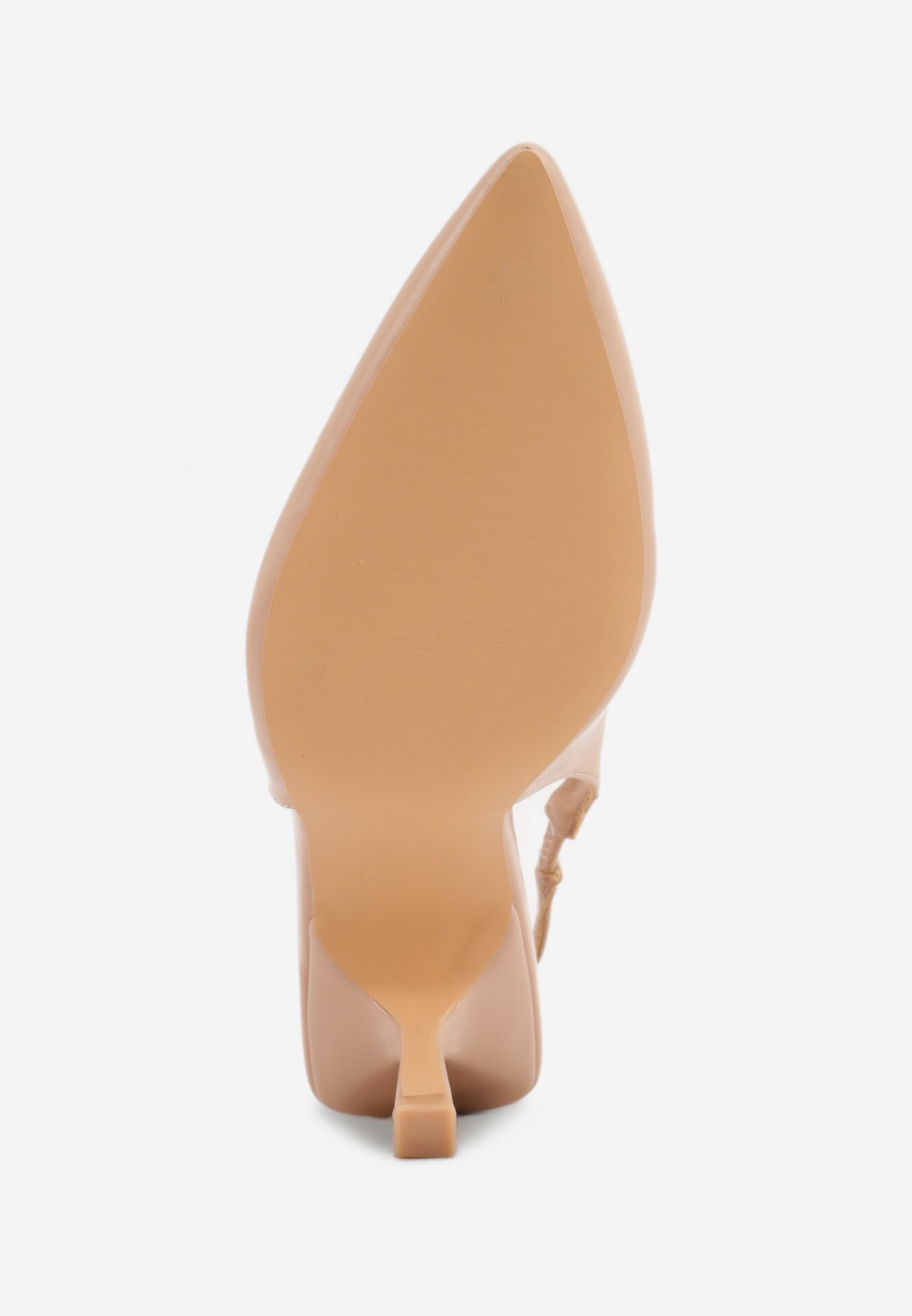 Beżowe Sandały na Szpilce Bez Pięty Parsedi