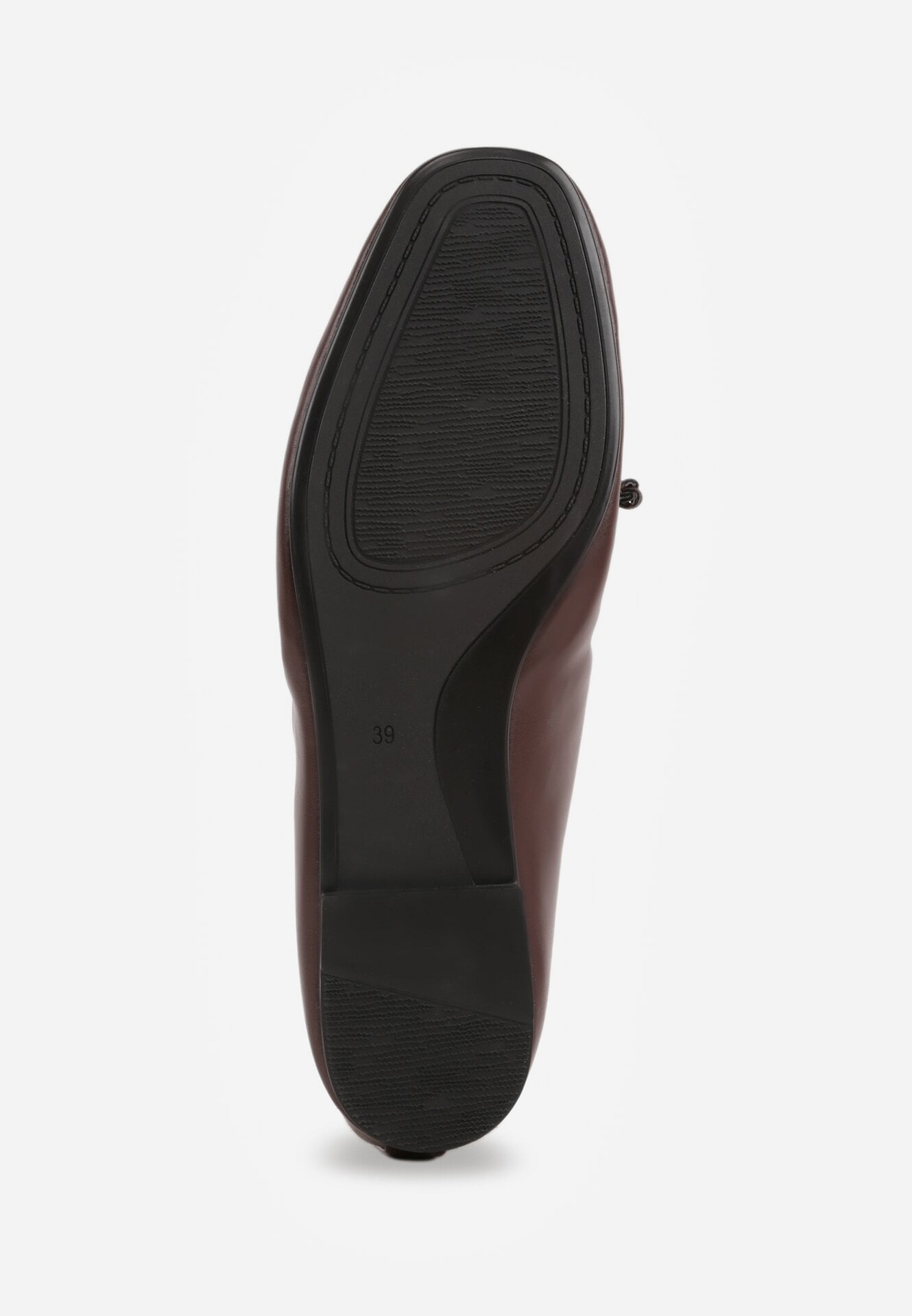 Brązowe Balerinki z Wiązanymi Rzemykami Julimaria