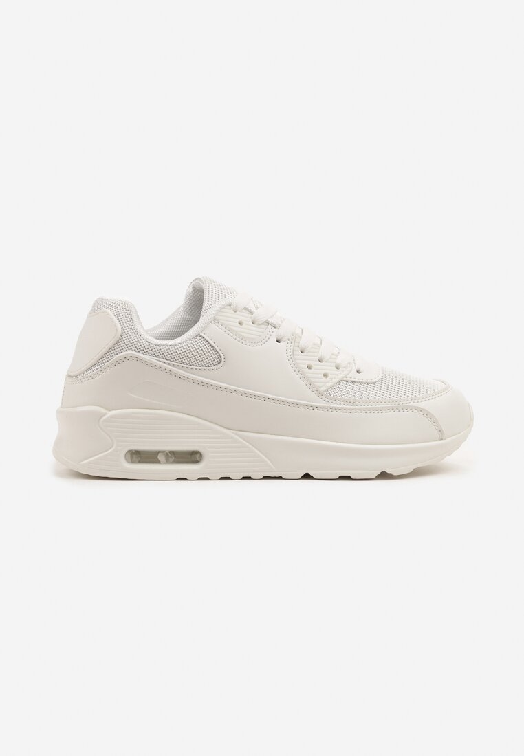 Białe Sneakersy na Podeszwie z Poduszką Air Divorra