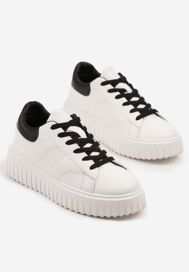 Sneakers Alb cu negru