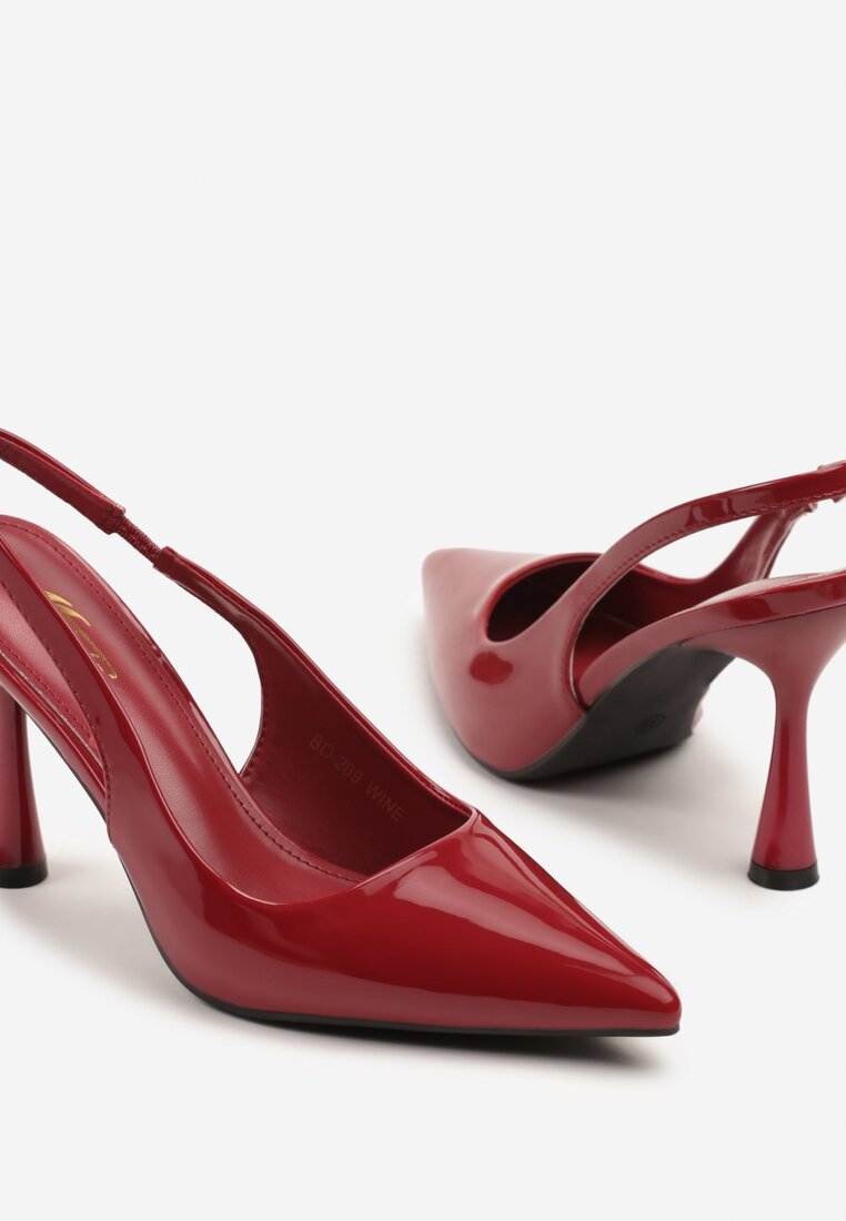 Pantofi stiletto Bordo