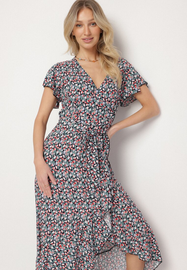 Rochie Neagră cu verde