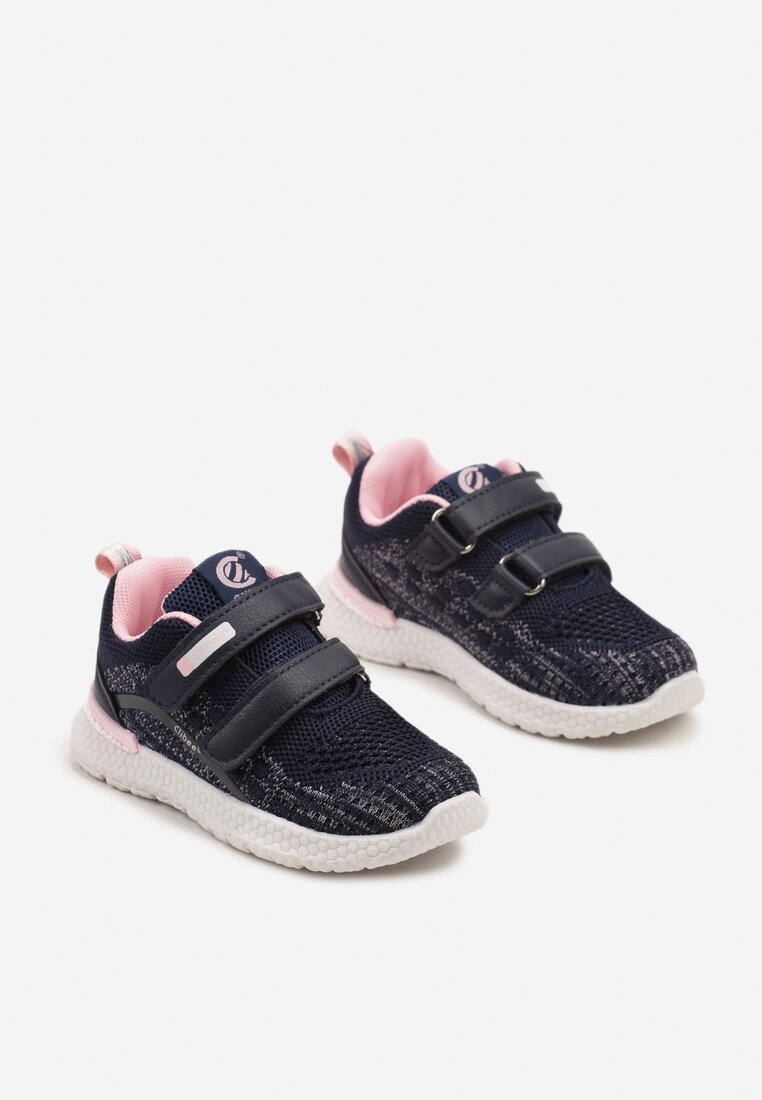 Granatowe Buty Sportowe Sneakersy Clibee z Napisem Nairio