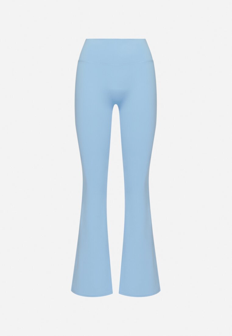 Niebieskie Legginsy Typu Dzwony z Wysokim Stanem Orralise