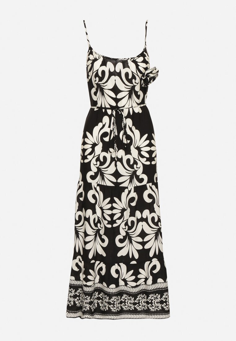 Rochie Neagră cu alb
