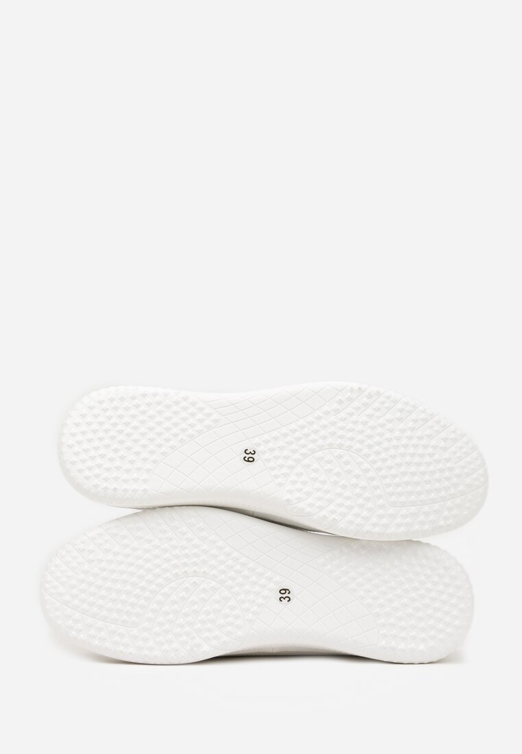 Białe Skórzane Tenisówki Ozdobione Perforacją Tellireth