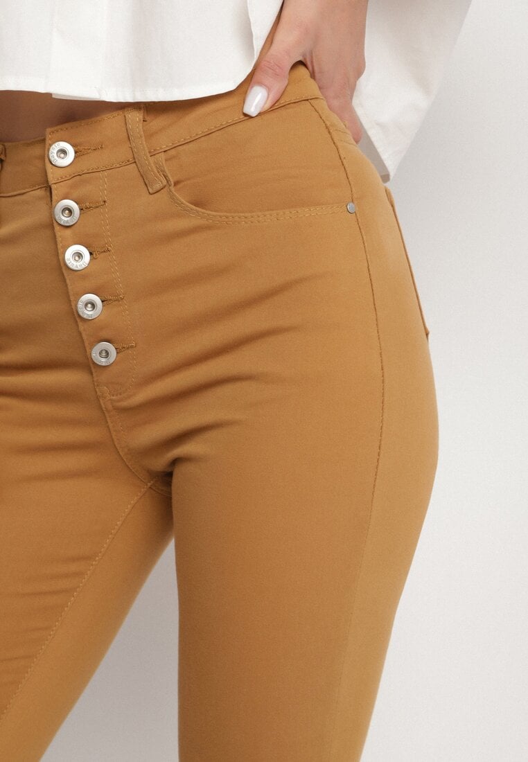Jasnobrązowe Spodnie Skinny Kyllienne
