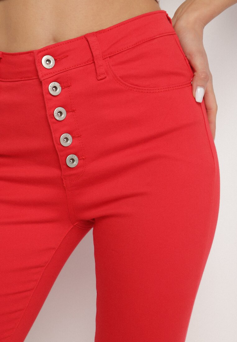 Czerwone Spodnie Skinny Kyllienne