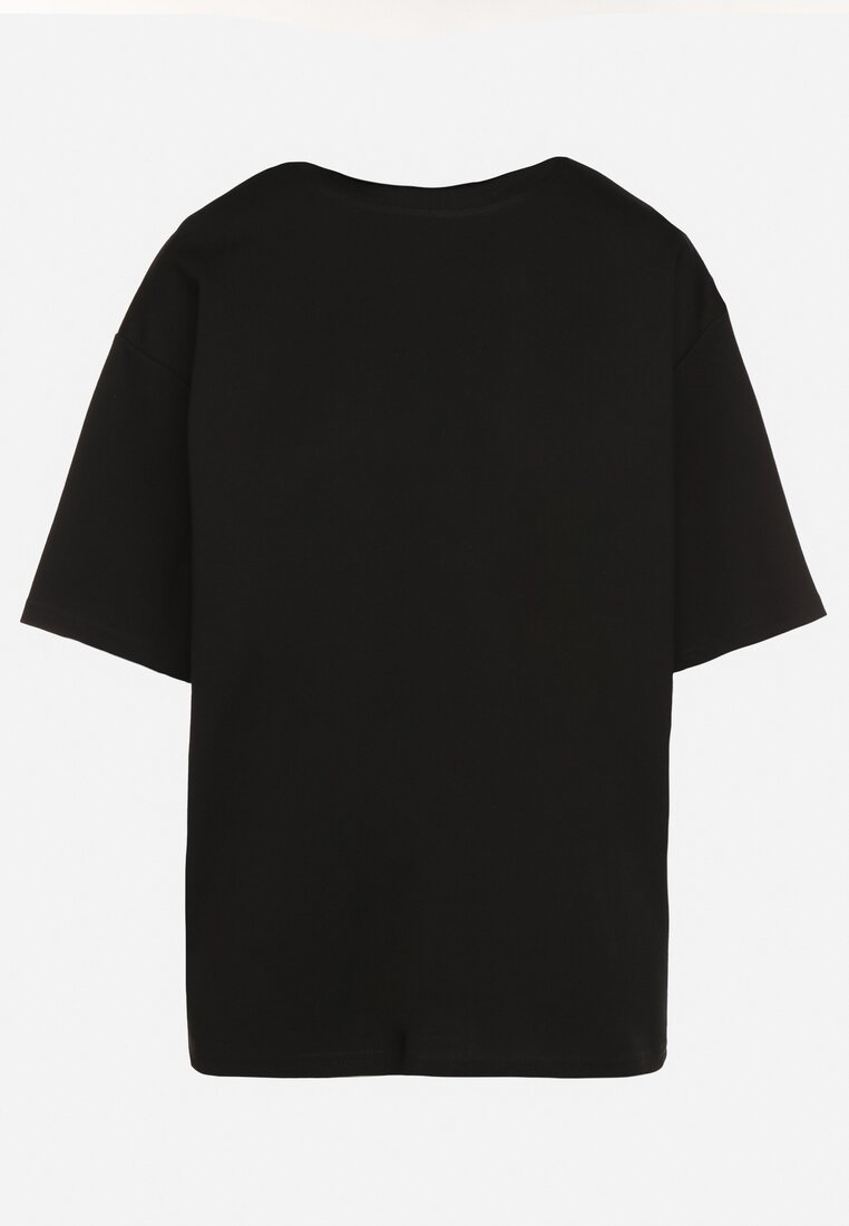 Czarny Bawełniany Klasyczny T-shirt Merovira