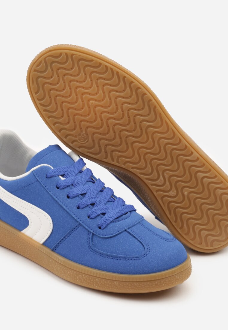 Ciemnoniebieskie Sneakersy w Stylu Klasycznych Tenisówek Ahleria