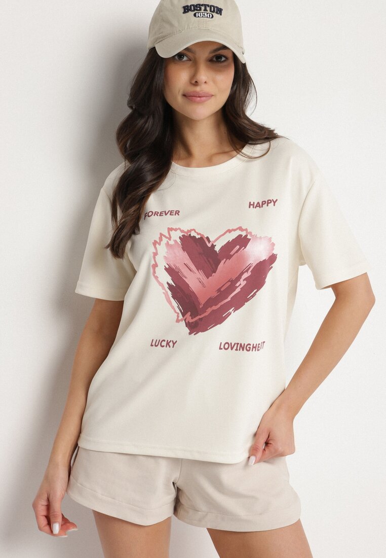 T-shirt Bej deschis