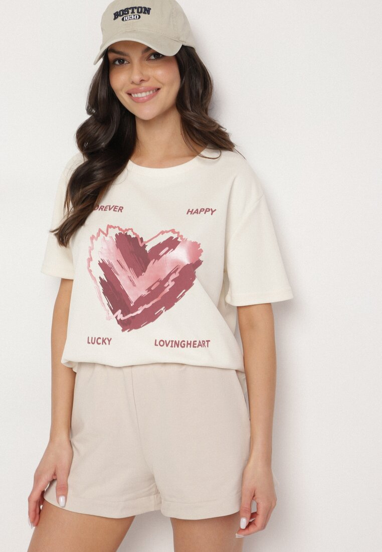 T-shirt Bej deschis