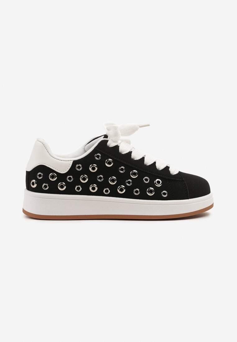 Czarne Sneakersy Ozdobione Nitami Felorenia