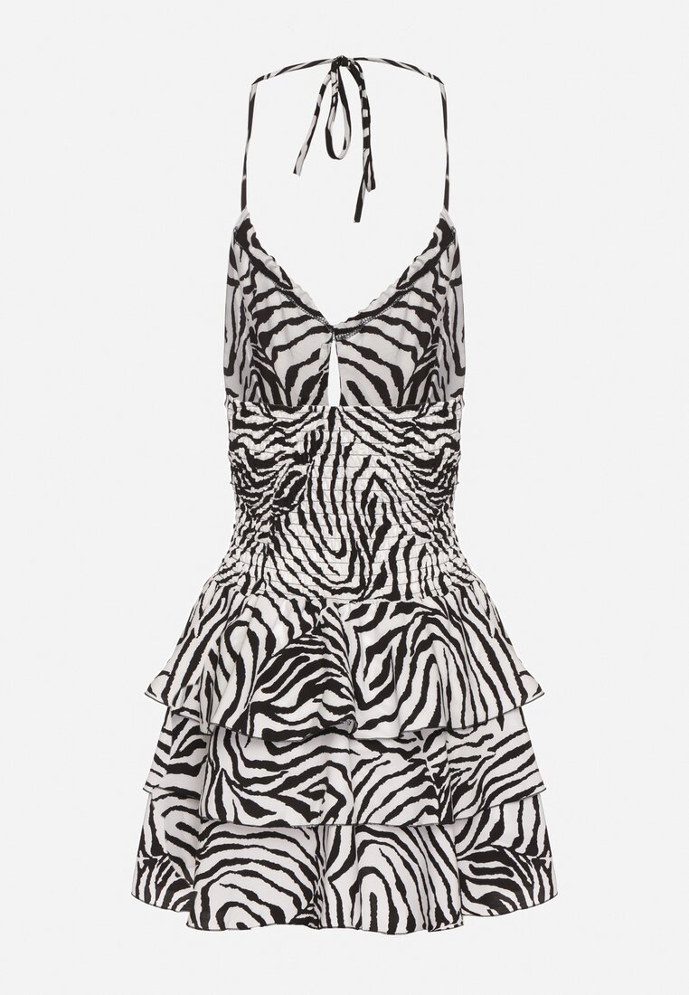 Rochie Albă cu negru
